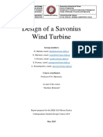 Design of A Savonius Wind Turbine