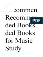 Recommen Recommen Ded Books Ded Books For Music Study