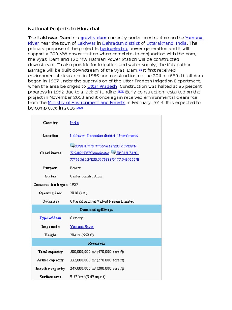 National Projects in HP | PDF | Technology & Engineering