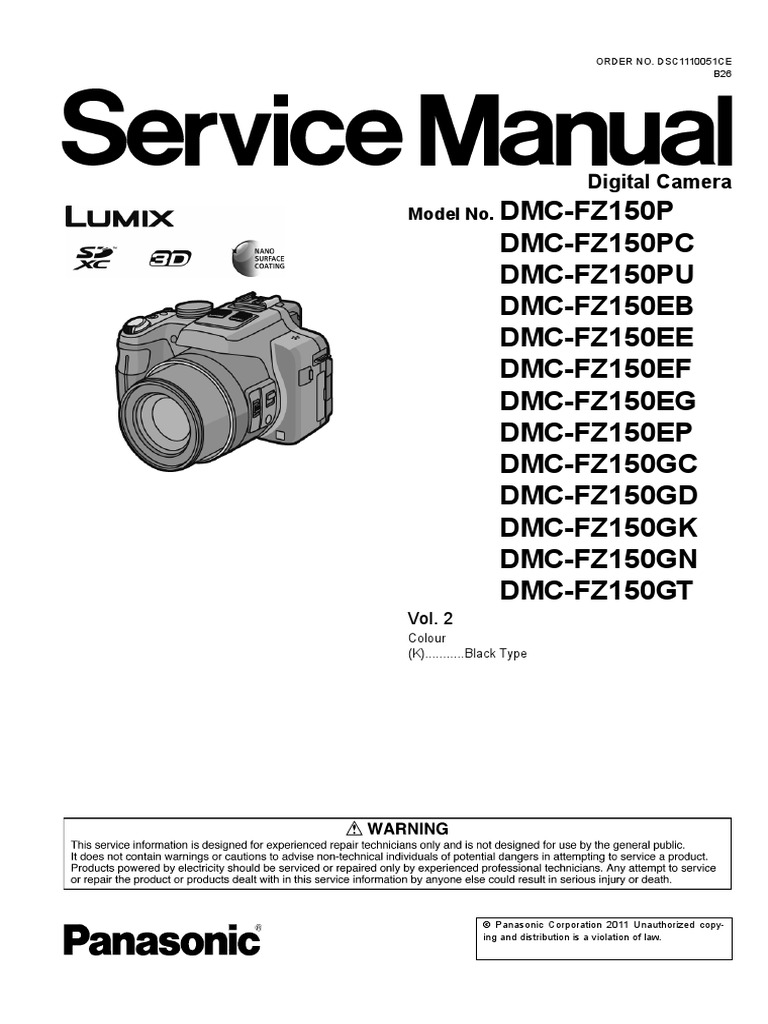 Panasonic Dmc-fz150 Vol 2 Service Manual | Electrostatic Discharge | Solder