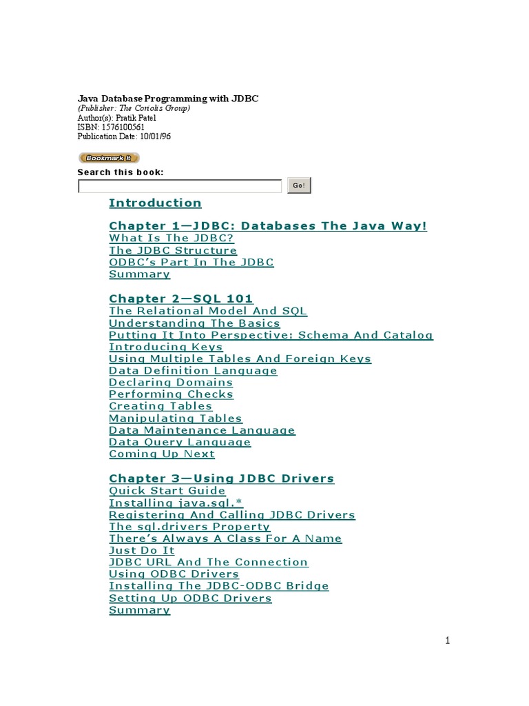 Java 2 - The Complete Reference | PDF | Databases | Sql