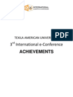 3 International E-Conference: Achievements