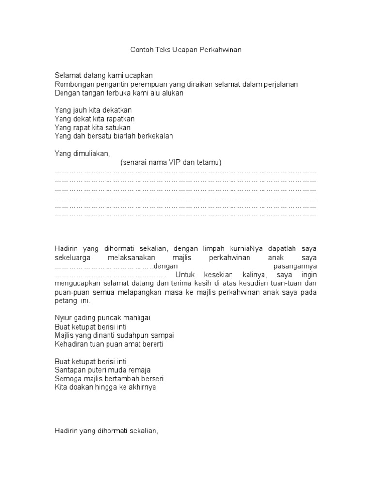 Contoh Teks Ucapan An Pdf