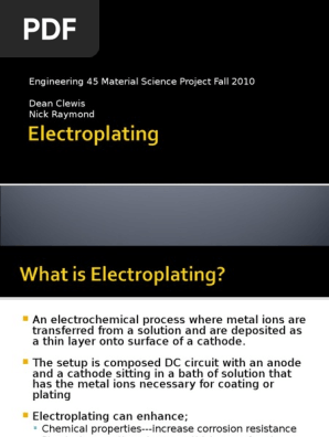 electroplating process pdf