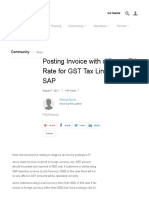 Posting Invoice With Different FX Rate For GST Tax Line Item in SAP - SAP Blogs