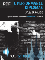 Rock School Performance Diploma Level Four Syllabus