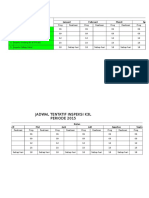 Jadwal Tentatif Inspeksi K3L