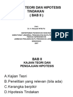 KAJIAN TEORI DAN HIPOTESIS TINDAKAN  DALAM PTK bAB 2.ppt