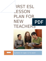 Free first ESL Lesson Plan Complete
