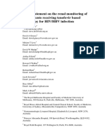 A Consensus Statement On The Renal Monitoring of Australian Patients Receiving Tenofovir