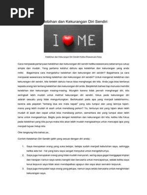 Kelebihan Dan Kekurangan Diri Sendiri Pdf
