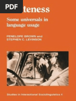 Download Penelope Brown  Stephen C Levinson - Politeness Some Universals in Language Usagepdf by Delita01 SN339487358 doc pdf