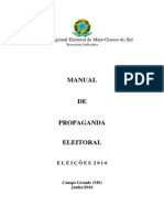 Tre Ms Manual Propaganda Eleitoral Eleicoes 2016 Com Sumario