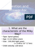 Question and Answer For Inside The Milky Way