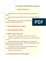 Format Penulisan Proposal Kajian Tindakan