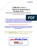 Analisis Sistem Informasi Perpustakaan Berbasis Web - Elibrary v3 Untuk Contoh Tugas Akhir (TA), Skripsi Dan Tesis Bidang Informatika Komputer