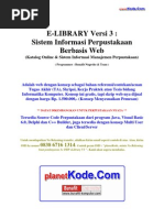 Analisis Sistem Informasi Perpustakaan Berbasis Web - Elibrary v3 Untuk Contoh Tugas Akhir (TA), Skripsi Dan Tesis Bidang Informatika Komputer