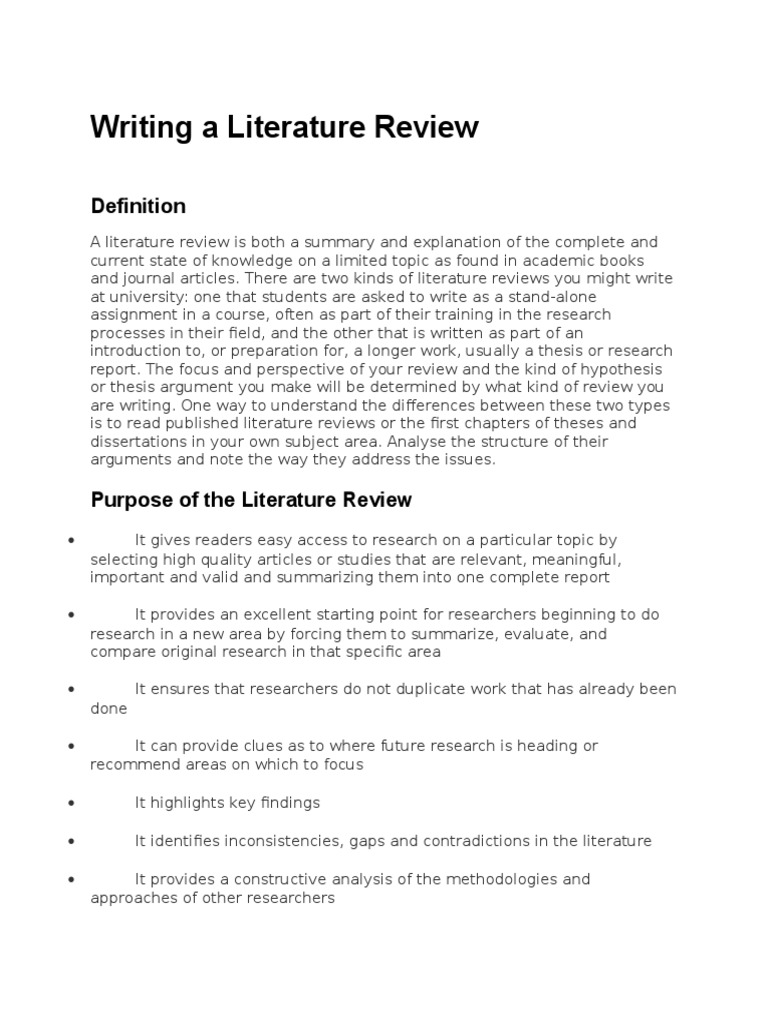Structured literature reviews – A guide for students | Karolinska Institutet University Library