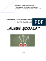 Alege Scoala - Fise de Lucru