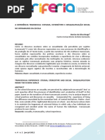 A Experiência Transexual_ Estigma, Estereótipo e Desqualificação Social No Intramuros Da Escola