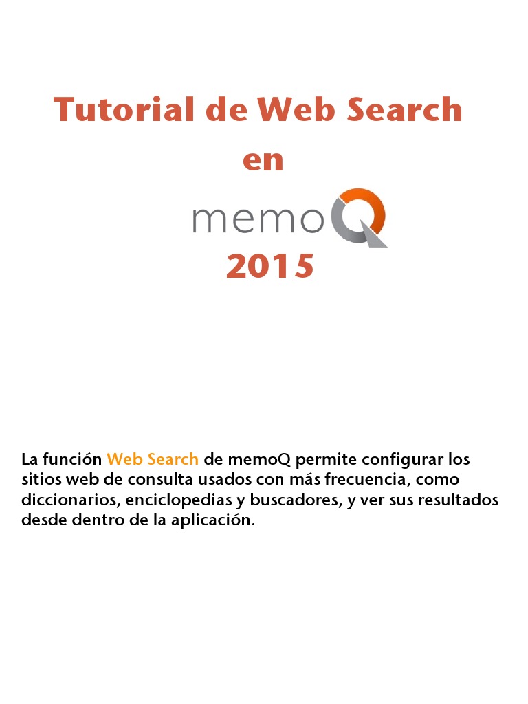 Configuración de Web Search en memoQ | PDF | Informática