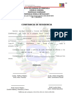 Constancia de residencia certificado