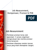 Job Measurement, Kompensasi Promosi & PHK
