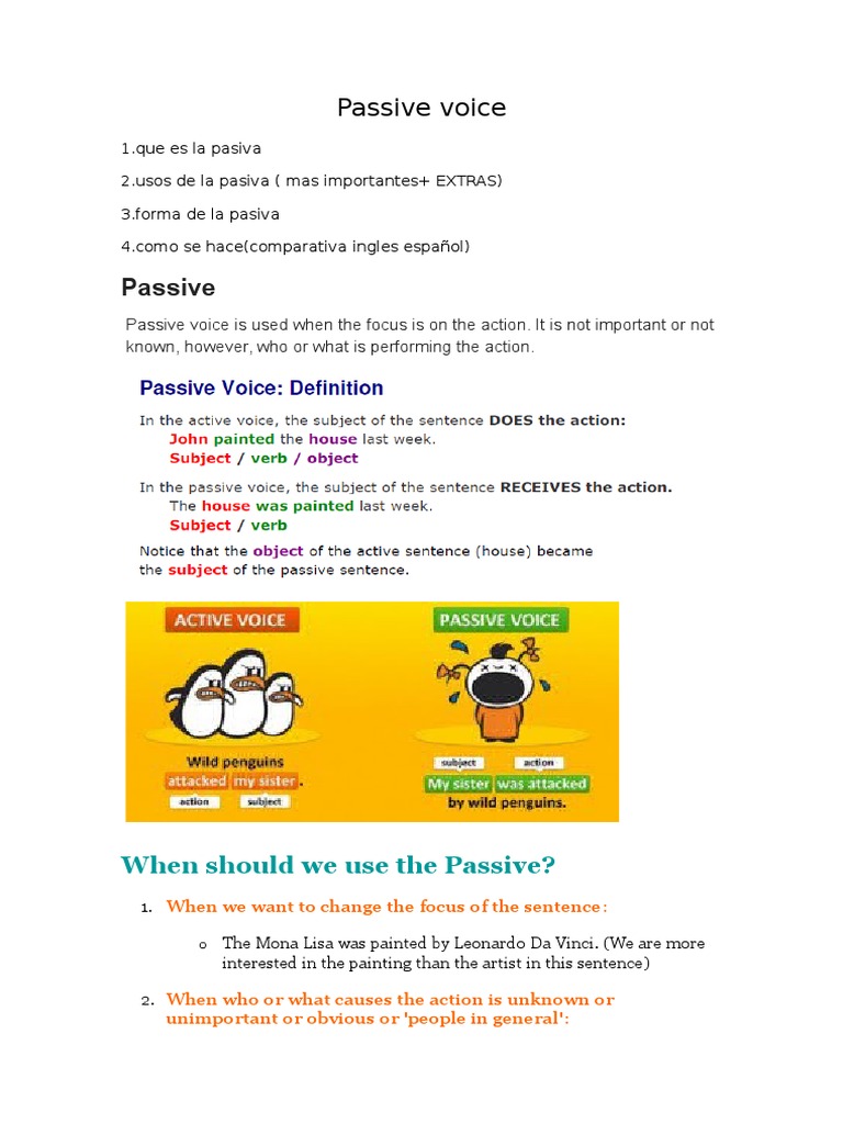 Passive Voice | PDF | Language Arts & Discipline