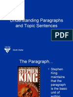 Understanding Paragraphs and Topic Sentences: Worth Weller