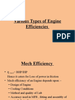 Various Types of Engine Efficiencies
