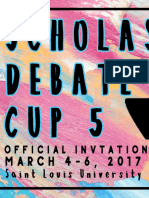 Official Invitation- 5th Scholastic Debate Cup