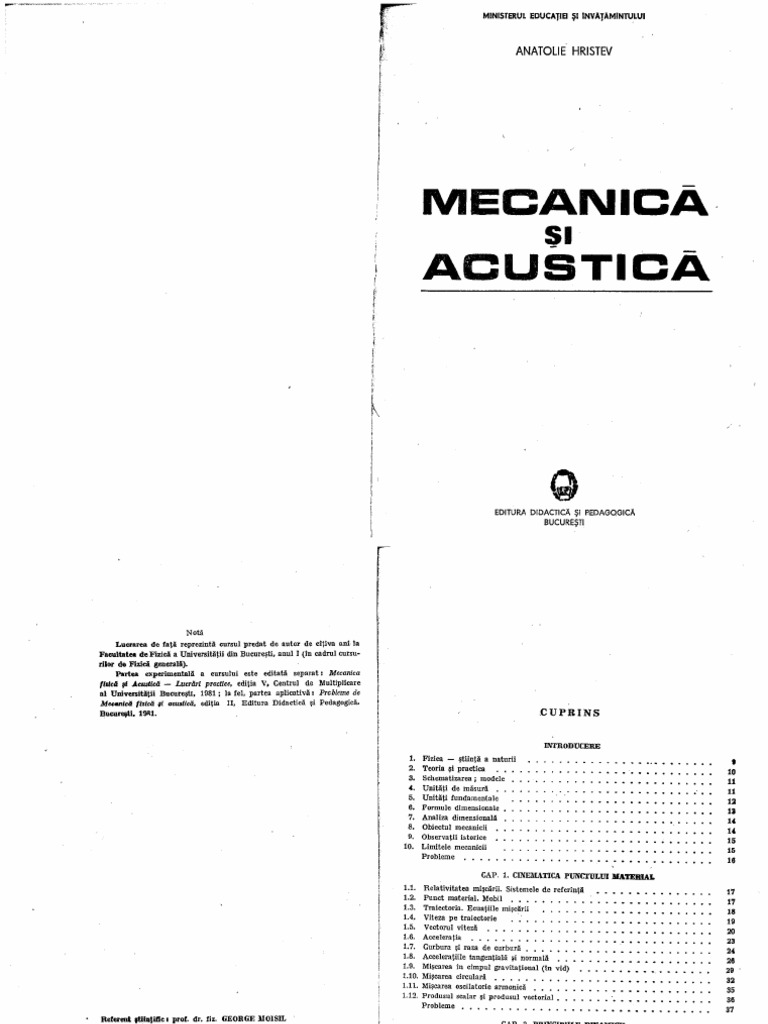 Hristev Mechanica Ro OCR PDF | PDF
