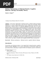 (Art. Teórico) Defense Mechanisms in REBT Personality Theory. 2016 - Daniel Ziegler