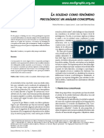(Art. Teórico) La Soledad Como Fenómeno Psicológic. Un Análisis Conceptual. 2001 - Montero y López y Sánchez PDF