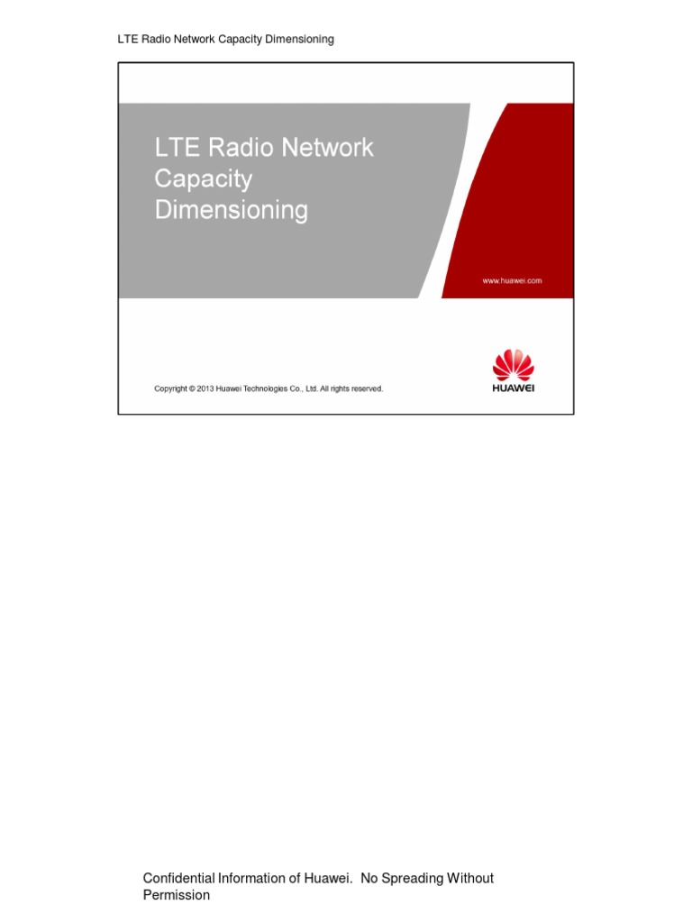2-OEP100320 LTE Radio Network Capacity Dimensioning ISSUE 1.10 | PDF ...