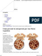 Prevenir osteoporosis con dieta