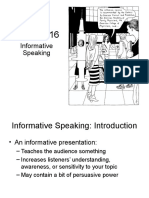 Chapter 16 Informative Speaking