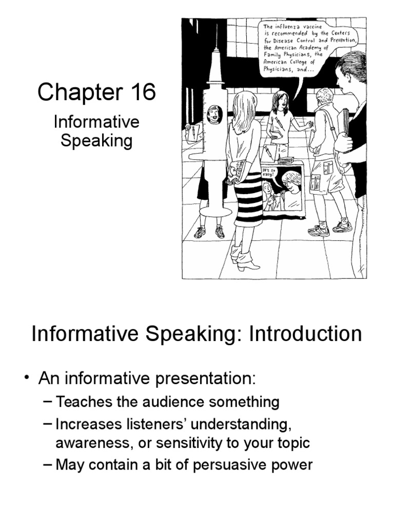 Chapter 16 Informative Speaking Pdf Public Speaking Narrative