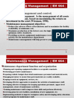 Maintenance Management Objectives