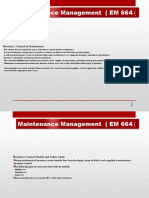 ) Maintenance Management (EM 664