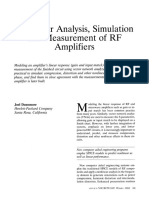 Nonlinear Analysis-Simulation and Measurement of RF Amplifiers