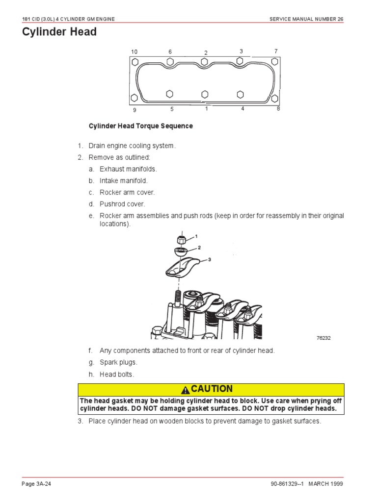 Cylinder Head Removal, Cleaning, Inspection, and Installation