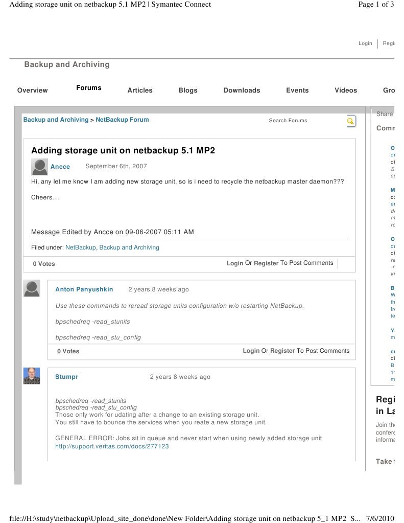 Adding Storage Unit On Netbackup 5 PDF Backup Utility Software