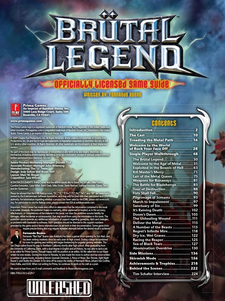 Brutal Legend (Official Prima Guide) PDF Leisure Entertainment