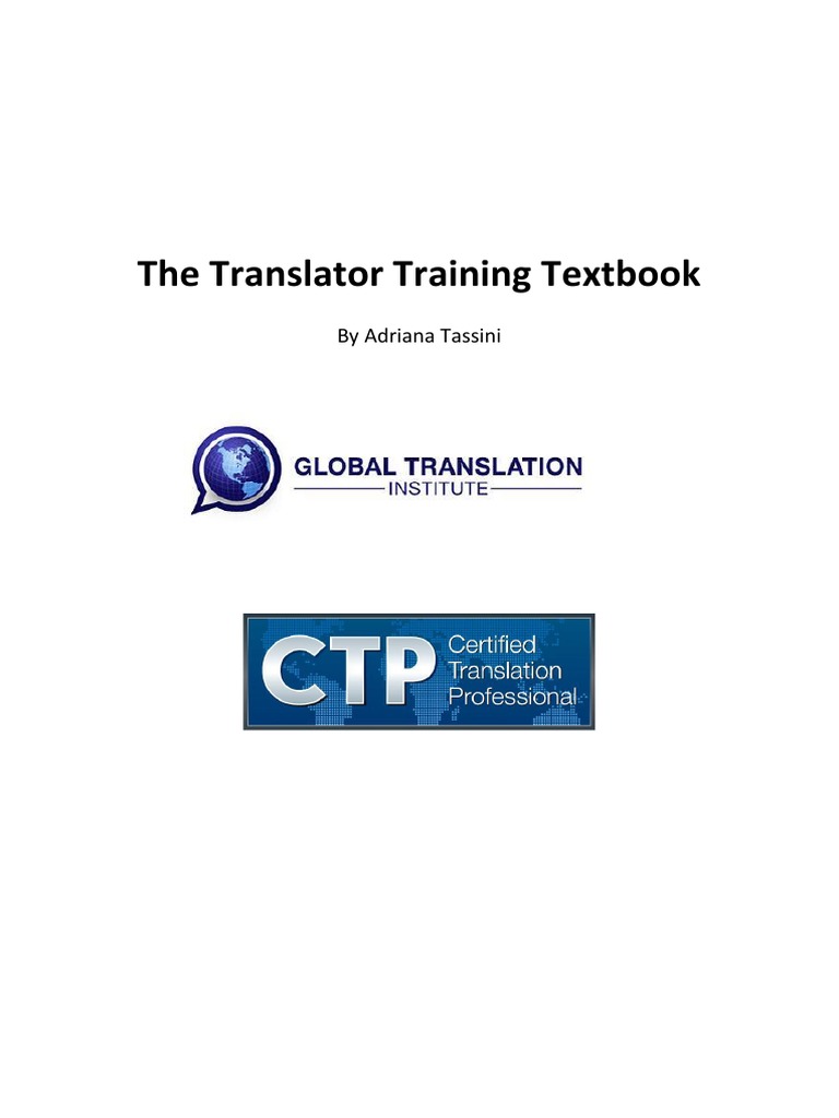 The Translator Training Textbook V5 | Download Free PDF ...