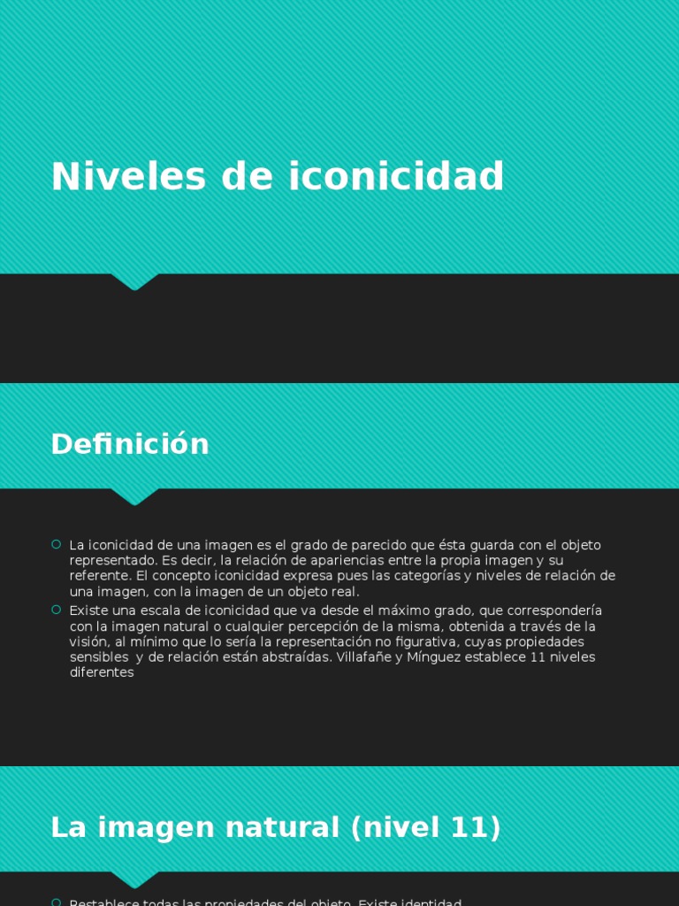 Niveles de Iconicidad según Villafañe | PDF