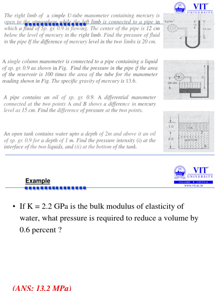 Assignment 1 | Pressure Measurement | Pressure