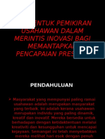 Membentuk Pemikiran Usahawan 