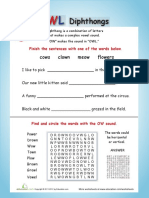 Diphthongs Ow PDF