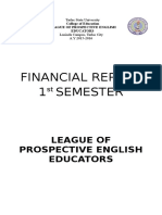 Financial Report 1st Sem